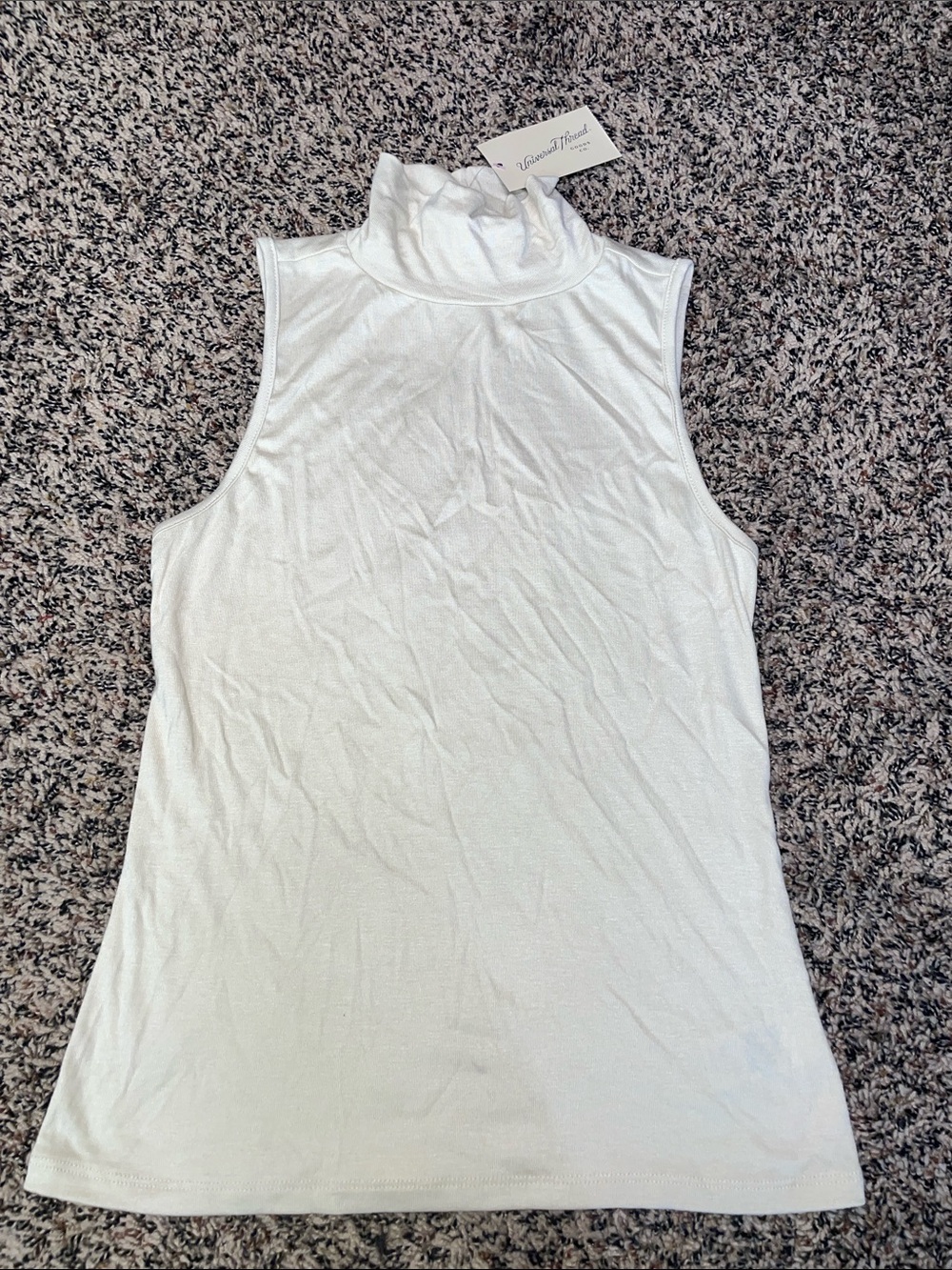 Universal Thread Sleeveless Cream Turtleneck Top S NWT